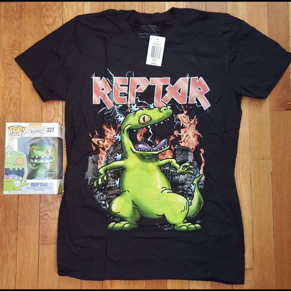 Reptar tshirt and POP vinyl FYI collection New